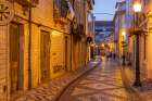 Rua da Coimbra street scene in Aveiro, Portugal Art Print